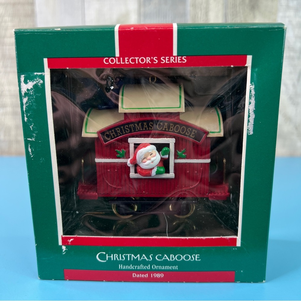 Hallmark Keepsake Ornament Christmas Caboose Handcrafted Collector Series 1989
